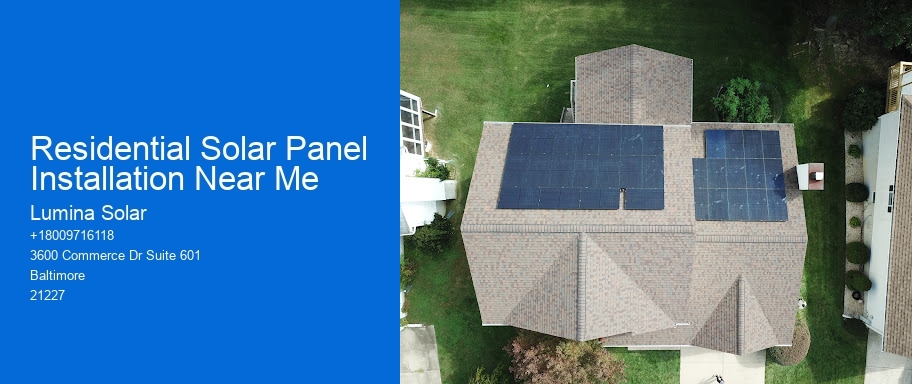 Residential Solar Panel Installation Near Me